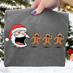 Funny Santas Cookie Christmas Art Print Sweatshirt