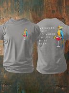 Men's Retro Wrinkles Only Go Where Smiles Have Been Print T-Shirt