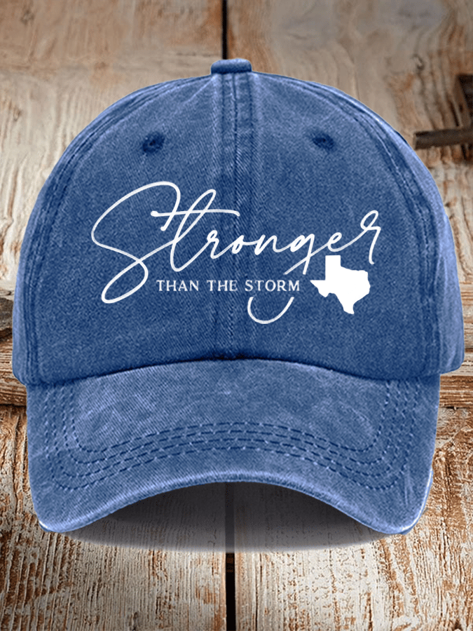 Texas Stronger Than The Storm Printed Hat