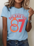 Women's Hot Spot Print Crew Neck T-shirt