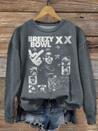 Breezy Bowl Tour Printed Long Sleeve Casual Top
