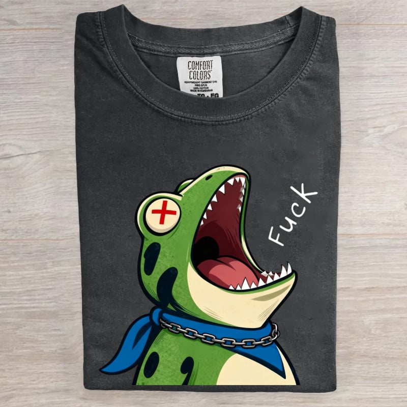 Portland Frog F*ck Art Print Vintage Tee