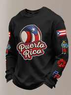 Men's Baseball Printed Waffle Top