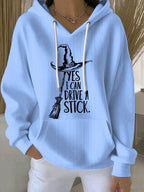 Women's Yes I Can Drive A Stick Print Casual Sweatshirt