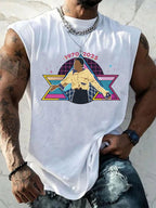 Men'S Commemorate Print Casual Vest