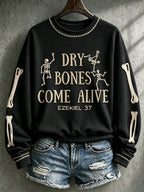 Women's Casual Printed Long-Sleeve Sweatshirt