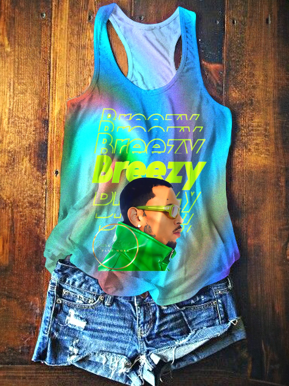 Breezy Bowl Singer Print Tank Top