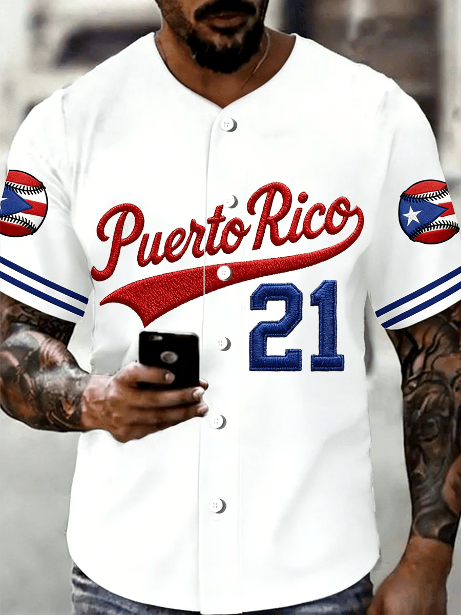 Men's Puerto Rico Baseball Jersey