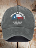 Retro Texas Strong State Flag Print Baseball Cap