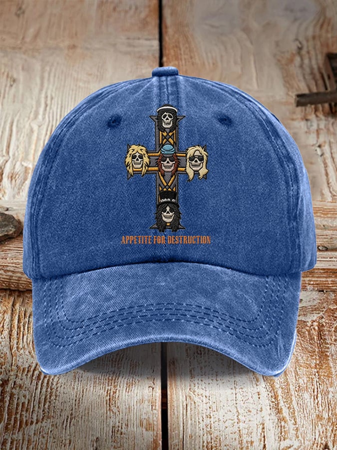 Retro Rock Appetite For Destruction Print Baseball Cap
