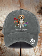Unisex Save The Beagles Printed Hat