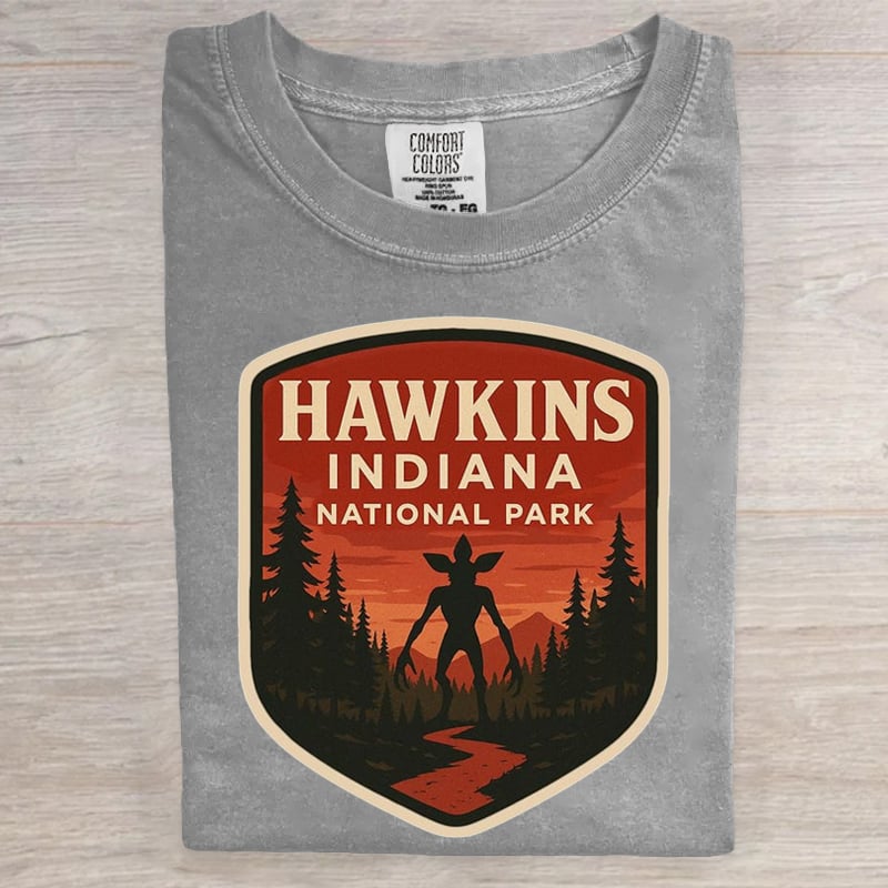 Hawkins Indiana National Park Upside Down Art Print T-Shirt