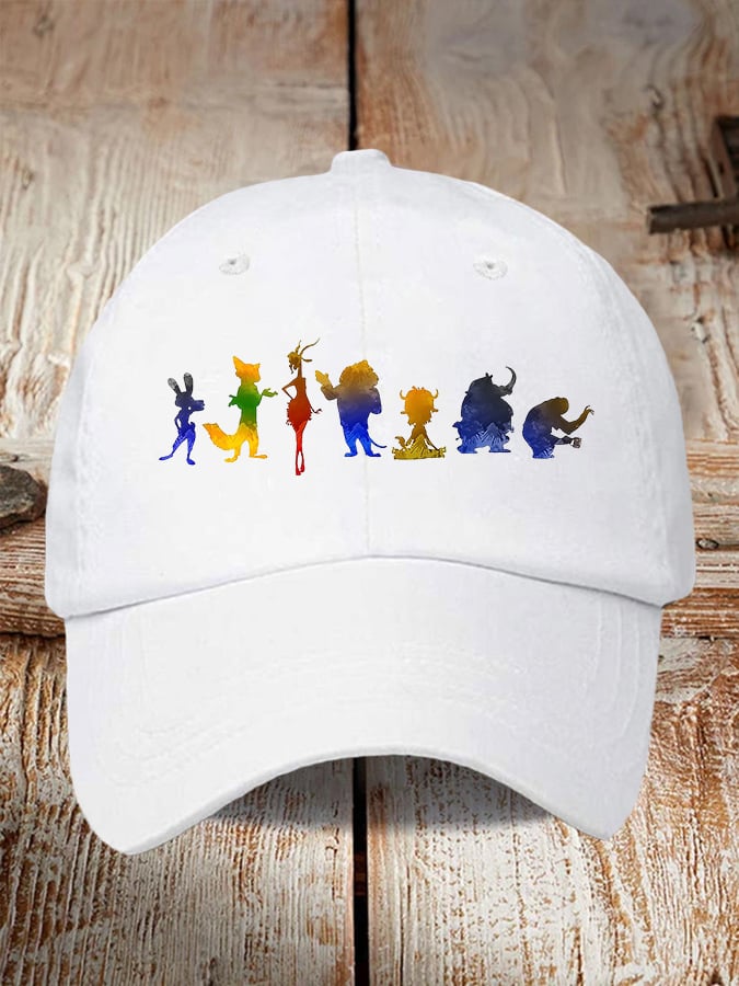 Retro Animals Print Baseball Cap