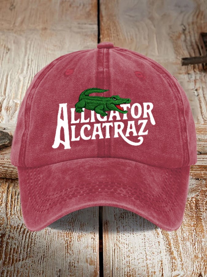 Alligator Alcatraz Print Baseball Cap