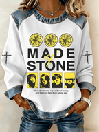 Women's Music Print Fleece Sweatshirt