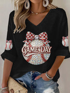 Women's Baseball  Print T-Shirt