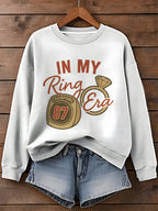 Women's In My Ring Era Print Round Neck Sweatshirt