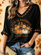 Women's Autumn Printed Casual Top