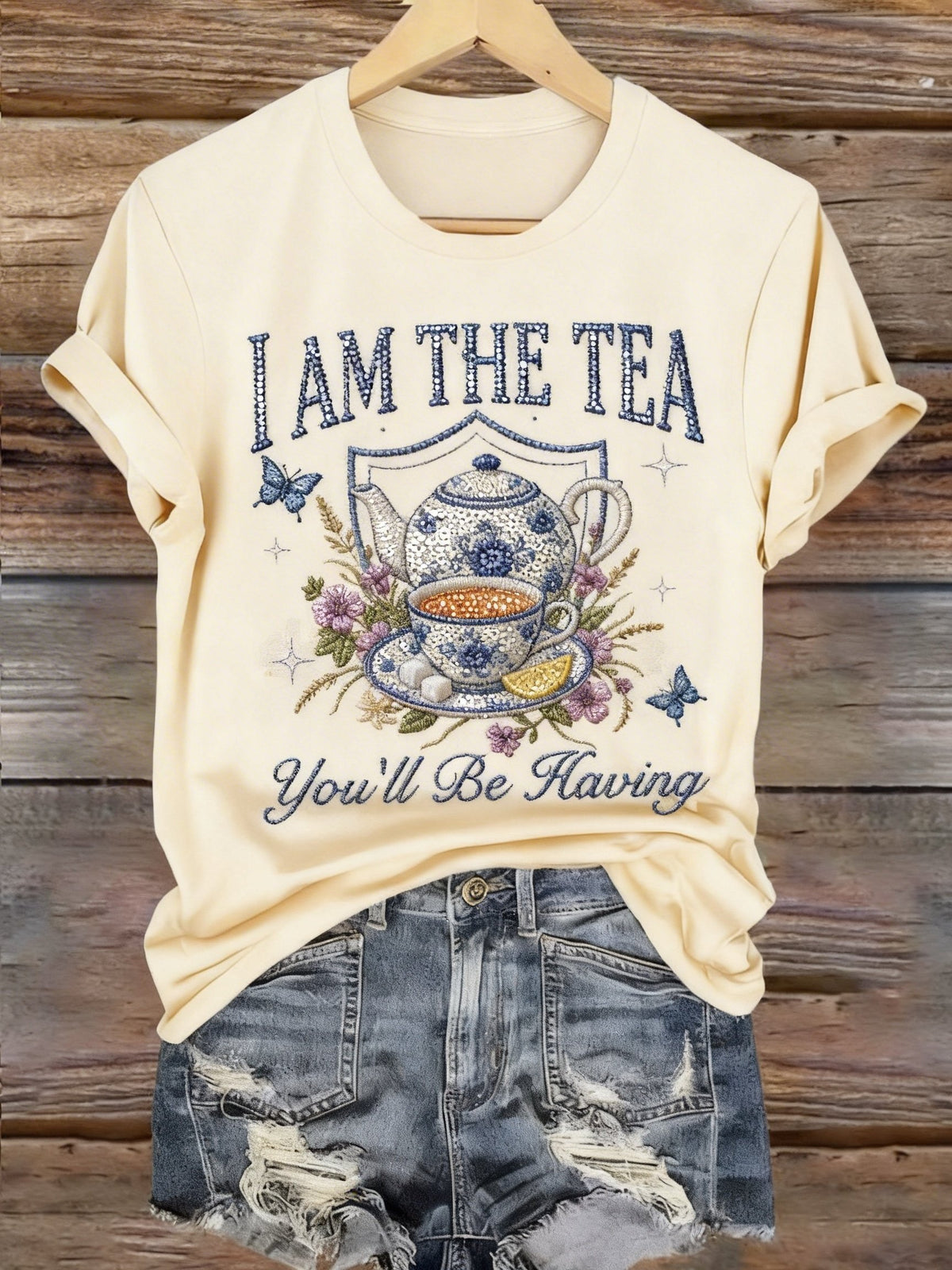 🔥🔥2nd 50% Off 🔥🔥Women's  I Am The Tea That You Are Having Print T-Shirt
