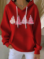 Women's Merry Christmas Print Casual Hoodie