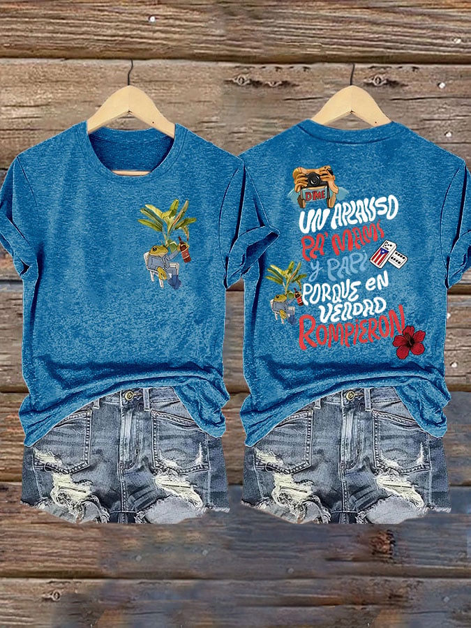 Women'S Puerto Rico Print T-Shirt