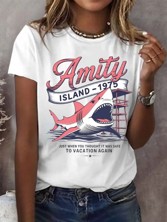Women's Amity 1975 Printed Short-Sleeved T-Shirt