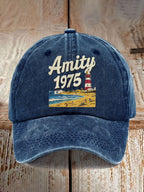 Retro Amity Island 1975 Print Baseball Cap