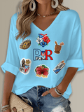 Puerto Rico Singer Boricua Printed Long Sleeve Top