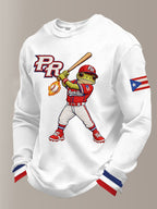 Men's Baseball Printed Waffle Top