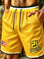 Men's Puerto Rico Baseball Printed Shorts