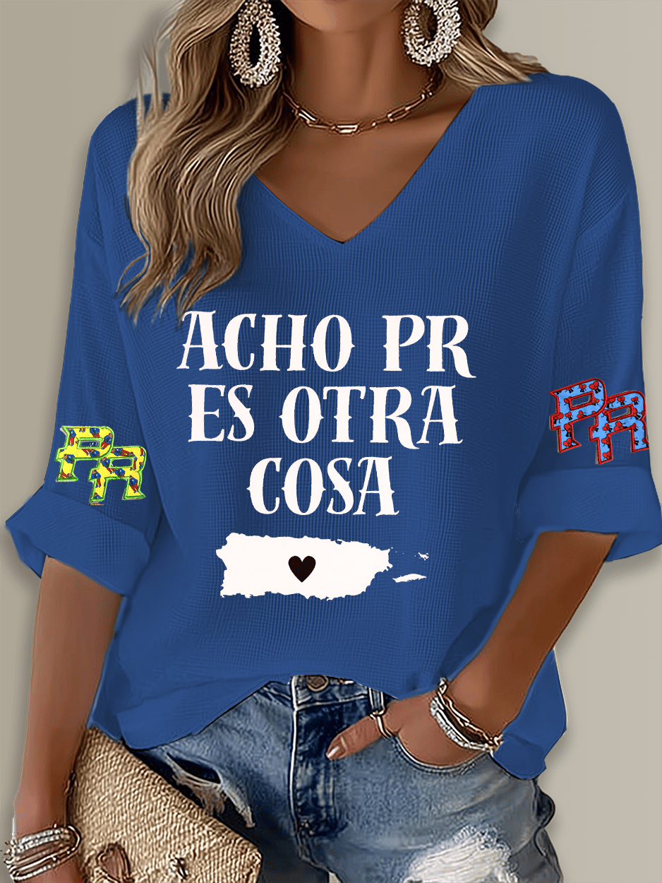 Puerto Rico Singer Boricua Printed Long Sleeve Top