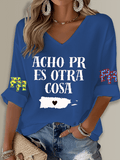 Puerto Rico Singer Boricua Printed Long Sleeve Top
