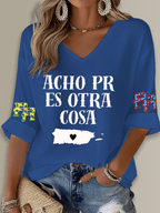 Puerto Rico Singer Boricua Printed Long Sleeve Top