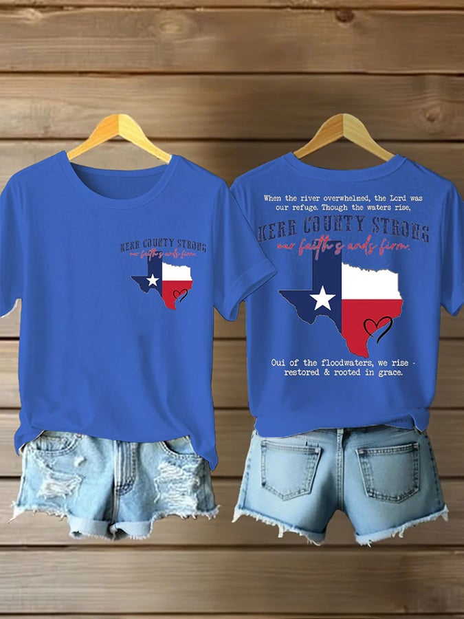 Women's Texas Strong Print Comfort Short Sleeve T-Shirt