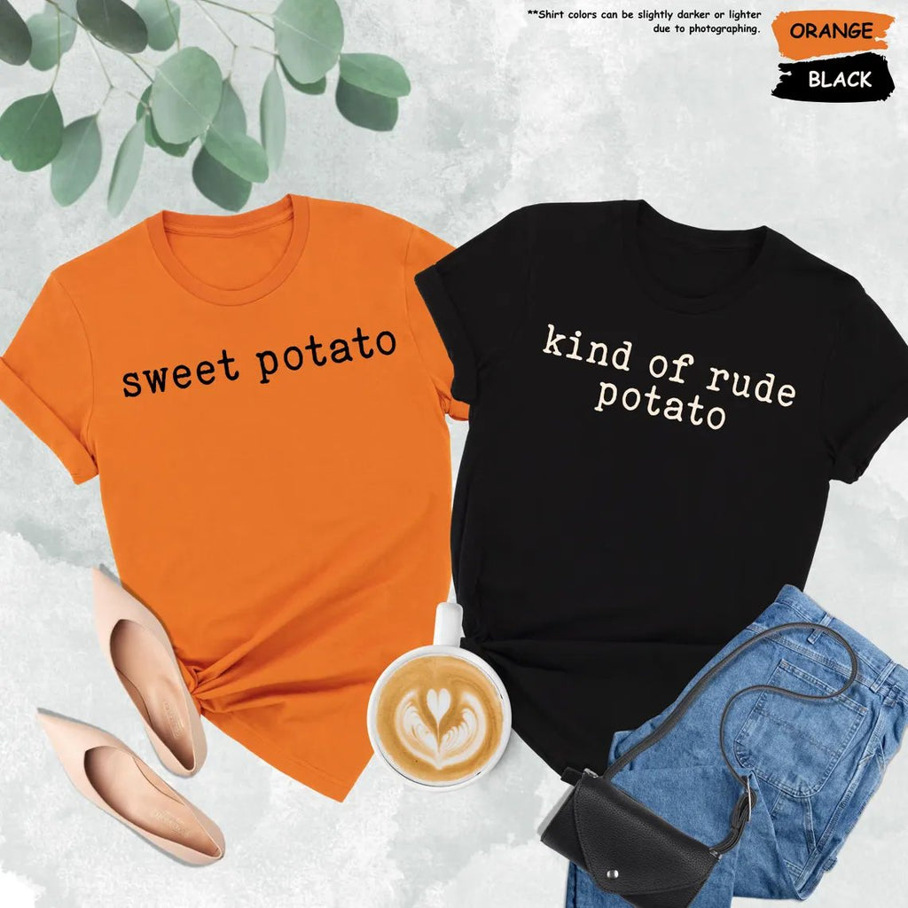 Sweet Potato Kind Of Rude Potato Funny Thanksgiving Couples Shirt