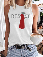 Retro Resist Feminist Female Empowerment Women's Rights Pro Choice Print Tops Tank