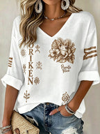 Women's Puerto Rico Printed round neck short sleeve T-shirt