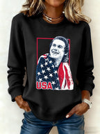Women's Hockey Print Long-Sleeve Sweatshirt