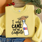 I Only Came For The Coquito Funny Puerto Rican Printed Sweatshirt