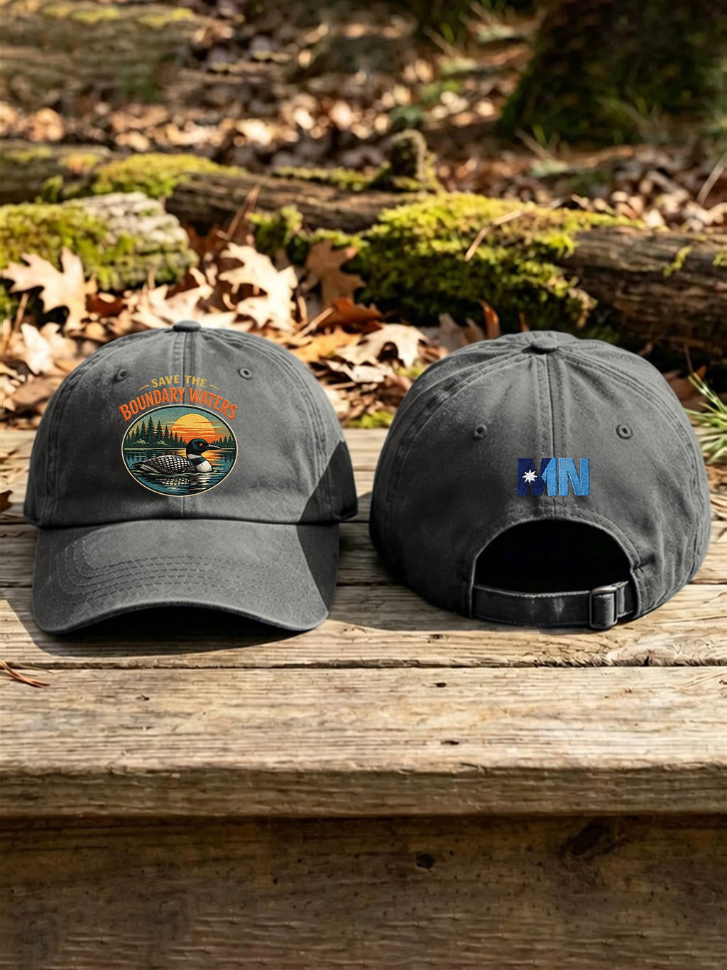 Unisex Save The Boundary Waters Mn State Loon Printed Hat