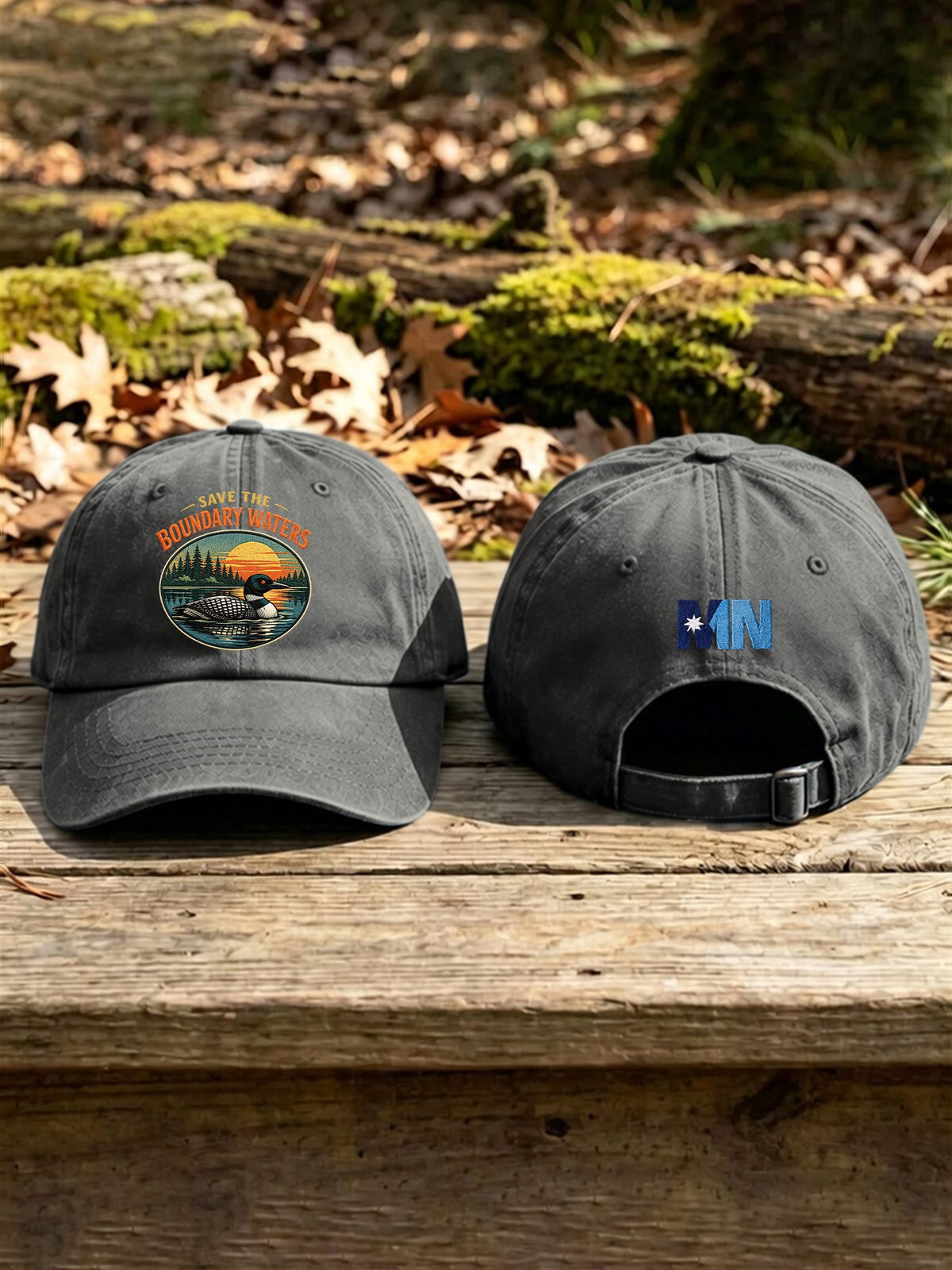 Unisex Save The Boundary Waters Mn State Loon Printed Hat