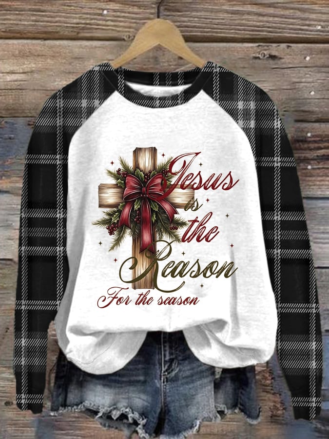Women's Christmas printed casual sweatshirt