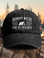 Retro Boundary Waters Cande Area Wilderness Superior National Forest Print Baseball Cap