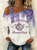 Women's Regency Tea Aesthetic Print Casual Sweatshirt