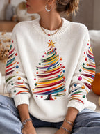 Women's Casual Print Knit Top