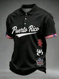 Men's Puerto Rico Print Casual Polo
