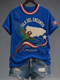 Women's Puerto Rico Art Printed Top