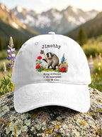 Retro Jimothy Raccoon Being Different Is My Superpower Print Baseball Cap