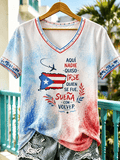 Women's Puerto Rico Print T-shirt