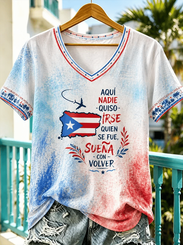 Women's Puerto Rico Print T-shirt